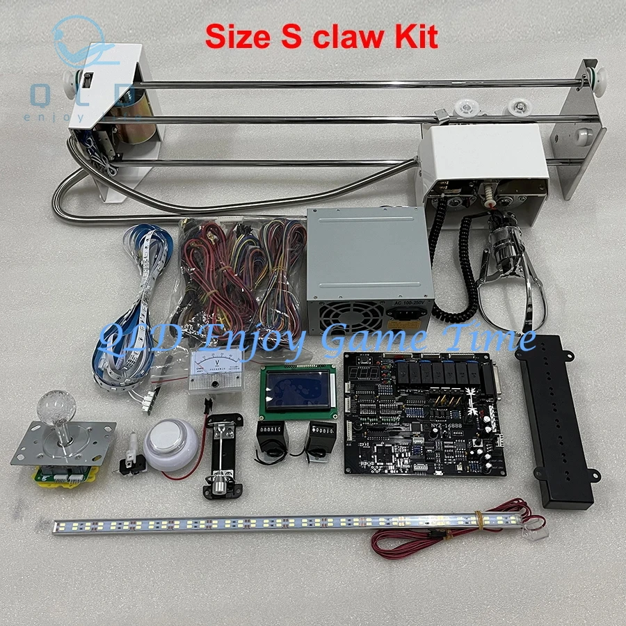 Arcade Diy Kit Vending Crane Machine Plush Toy Claw Game Board 71cm Gantry Power Supply Coin Acceptor Prize Counter Sensor