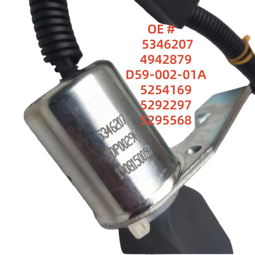 5295567 4942879 D59-002-01A 5254169 5292297 5295568 24V Fuel Shut Off Solenoid for Cummins Diesel Engine 6CT 5301701 5304951