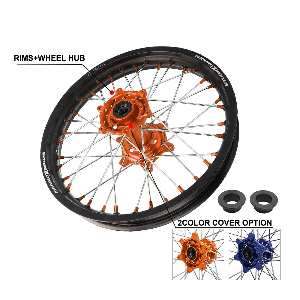 

For SX SX-F XC EXC 125 250 450 Motorcycle Supermoto 2.15" Wheels Rims Rear Wheel Set