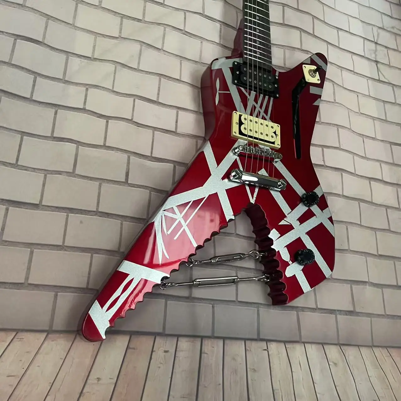 Electric Guitar Alien 6-Chord Electric Guitar, Metal Red Body, Real Shipping Picture, In Stock