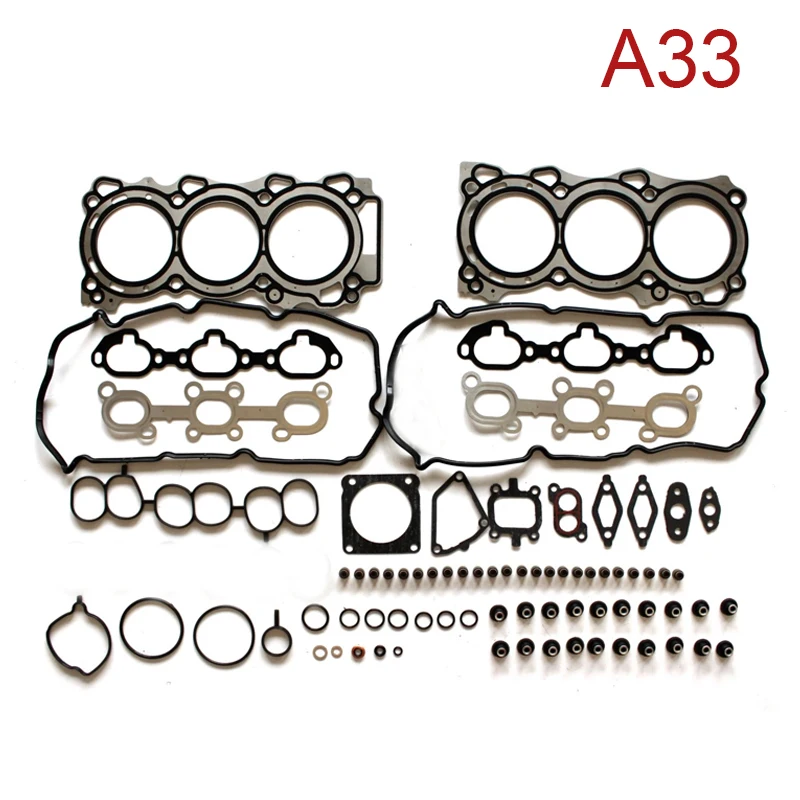 

Комплект прокладок двигателя VQ30DE с полной головкой, подходит для Nissan Maxima Infiniti I30 A32 A33 3.0L DOHC, ремонтный клапан, уплотнение коромысла