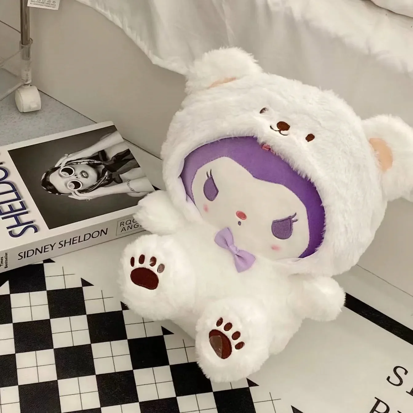 =2026 New Kawaii 25cm Sanrio Plush Toy Jade Dog Kuromi Dressing Doll Doll Plush Toy Stuffed Animal Patung Dolls Birthday Gift image 3