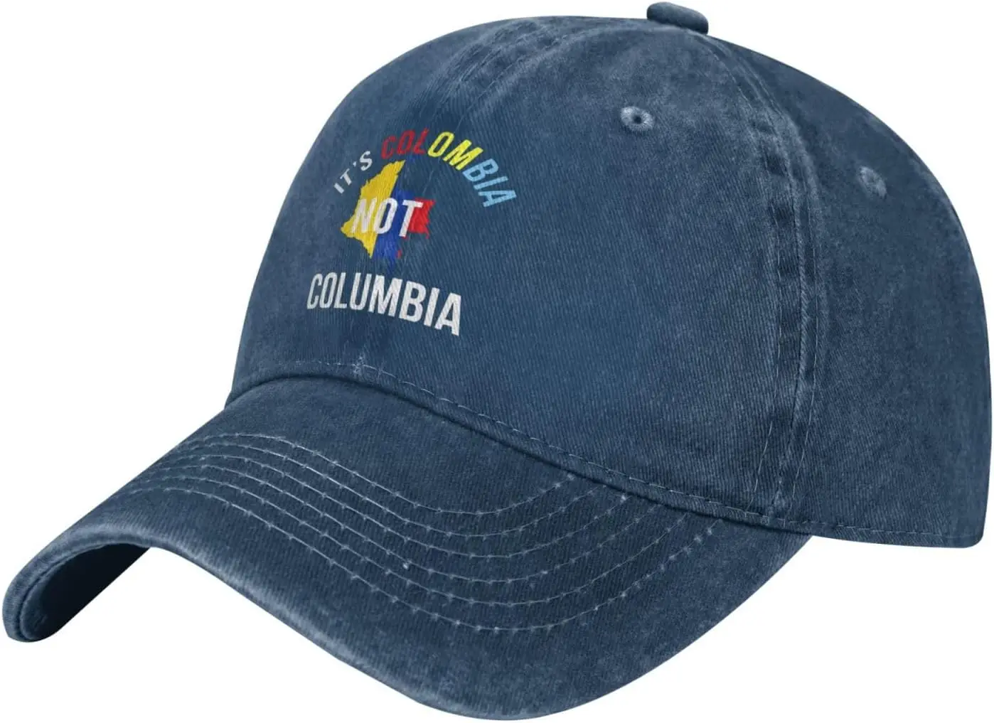 Gorra de Béisbol con Mapa de Colombia, Ajustable, de Algodón, para Adultos
