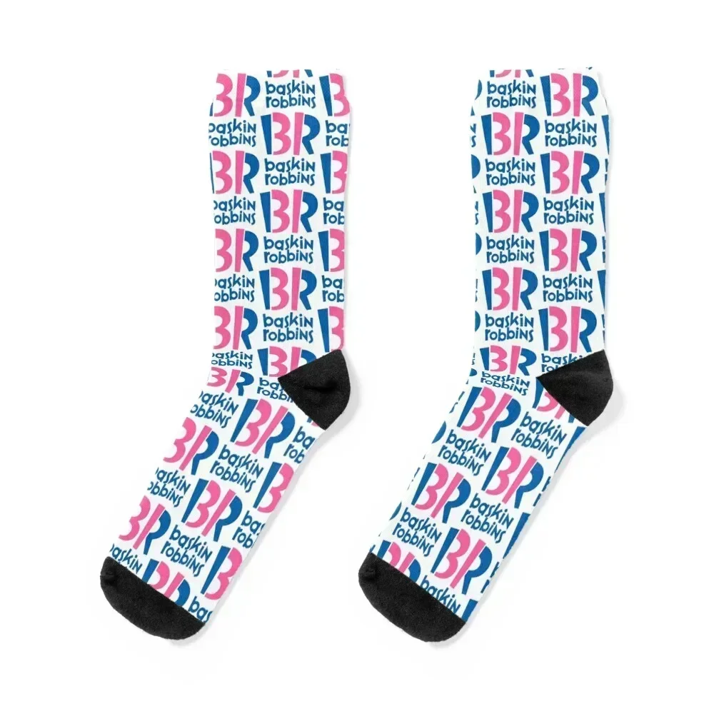 

LOGO BASKIN - ROBBINS Socks Climbing designer christmas stocking with print Mens Socks Women's