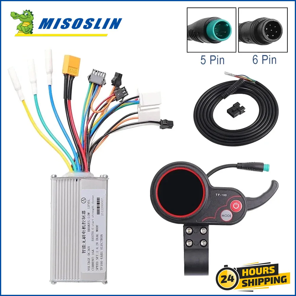 

For Kugoo M4 Electric Scooter TF-100 Throttle Display 36V 16A Brushless Intelligent Motor Controller 5/6 Pin Instrument Display