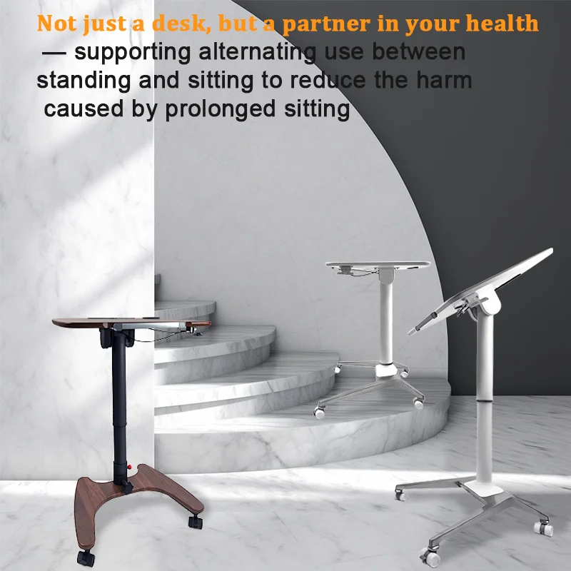 Desks, Staff Desks,Modern Design Adjustable End Table Wholesale Customizable Furniture Pneumatic Lift Desk Tiltable For Versatil