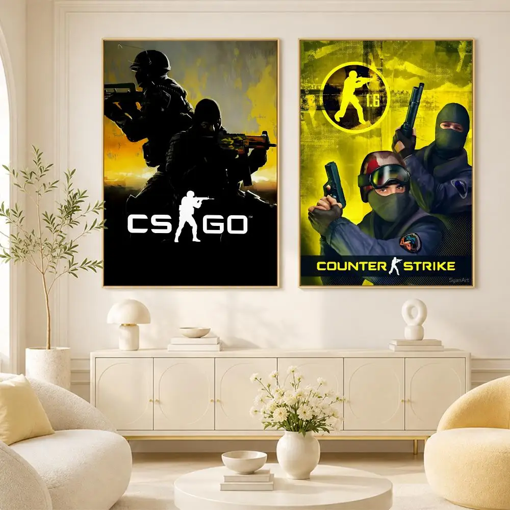 CSGO C-Counter-Strike Global Offensive Poster Room Home Decoration Interior Wall Art Printing Garage Posters Gift