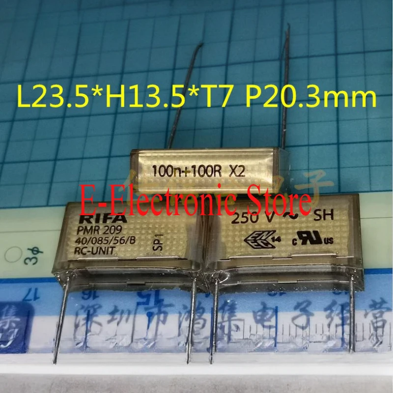 

2 шт./лот пленочный конденсатор RIFA PMR209MC6100M100R 100n + 100R X2 250 В