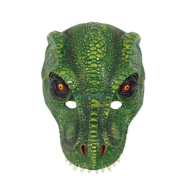 

N7YF Dinosaur Mask Dino Mask Headgear Realistic Teeth Animal Tyrannosaurus Rex Mask for Halloween Dress Up