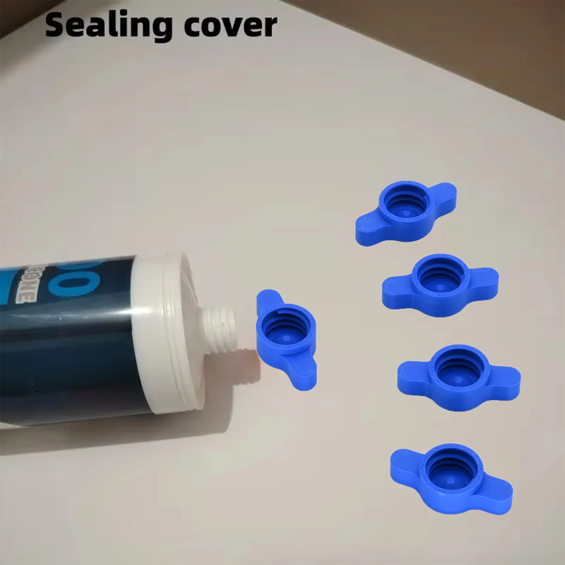 5-Pack Glass Glue Caps, Glass Glue Tube Cones, Durable Plastic Sealing Caps, Suitable for Standard Silicone Glue Glass Glue Bottles
