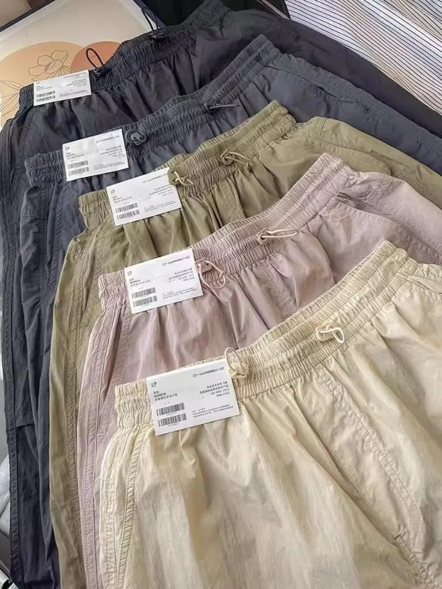 

Plus Size Women's Loose Fit High Waist Long Pants Qui Dry Sweat Absorbent Parachute Pants Commute Sle Korean Version Pear Bod...