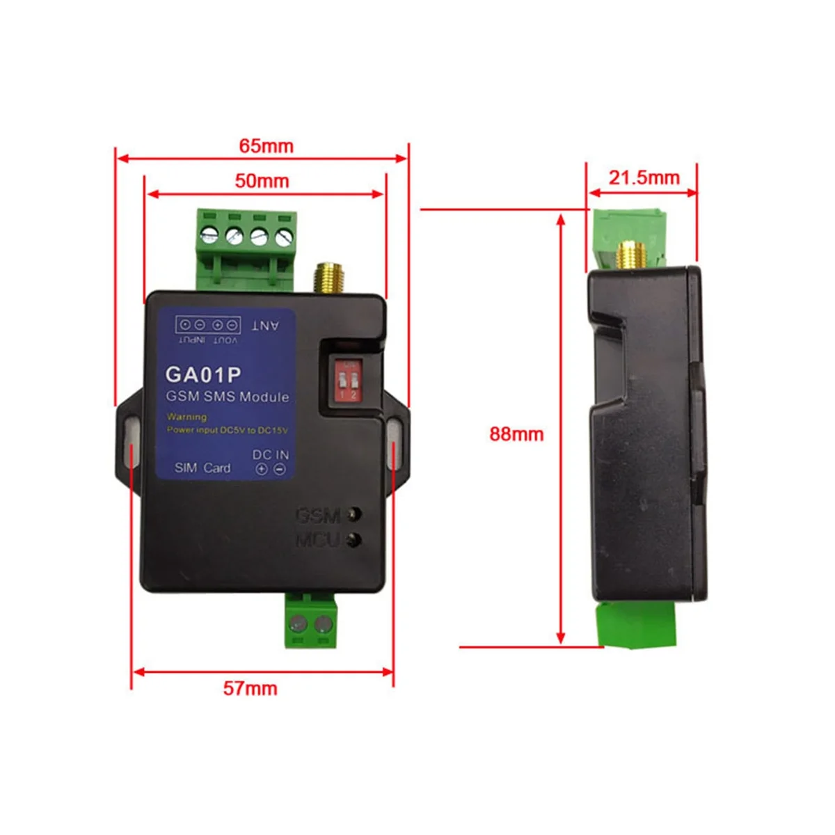 Máquina expendedora GA01P, caja de alarma GSM, compatible con alerta de fallo de energía, una entrada de alarma, una salida de voltaje de alarma