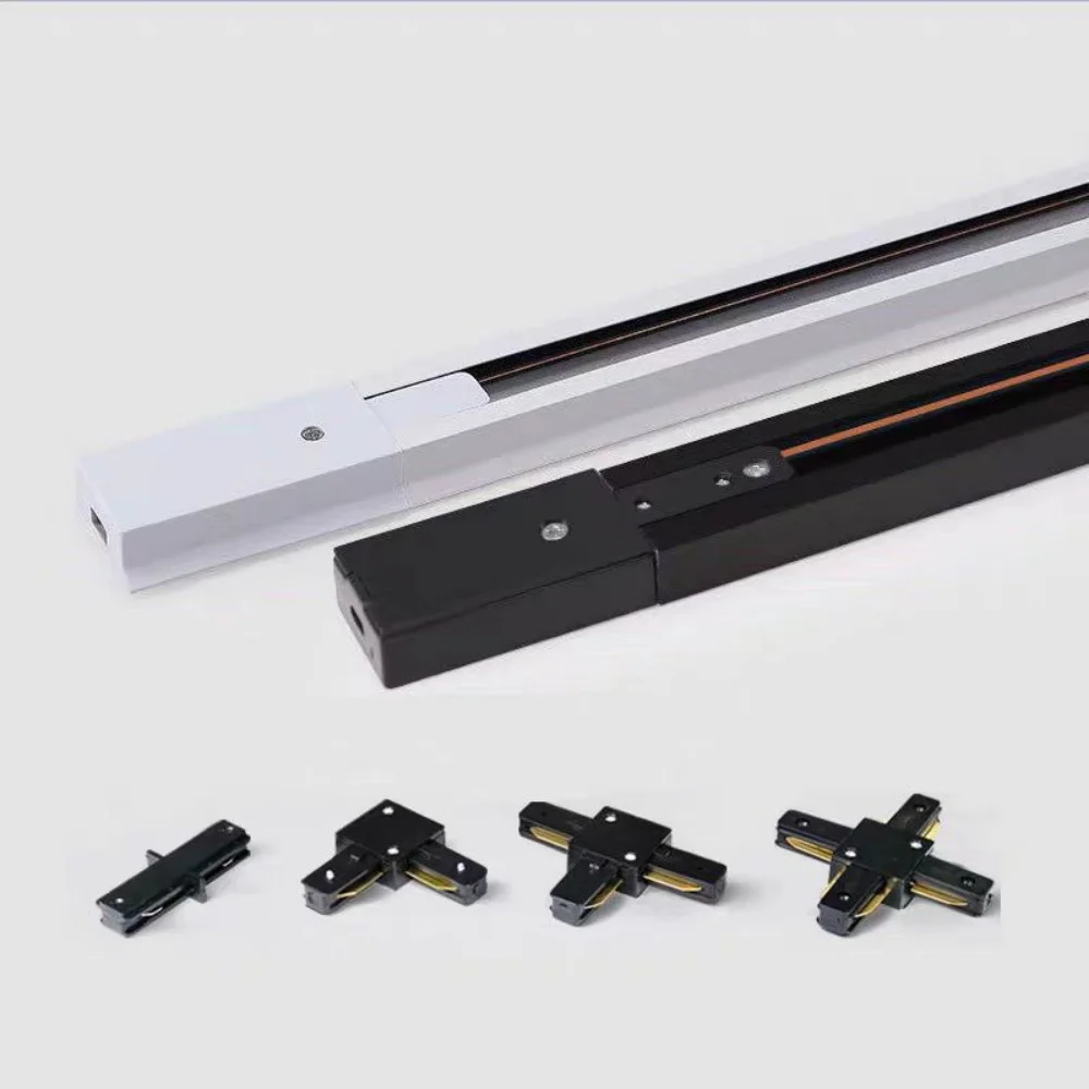 

LED track 0.5m 1m light track strip clothing store background wall aluminum 2-wire system track light COB spot light guide rail