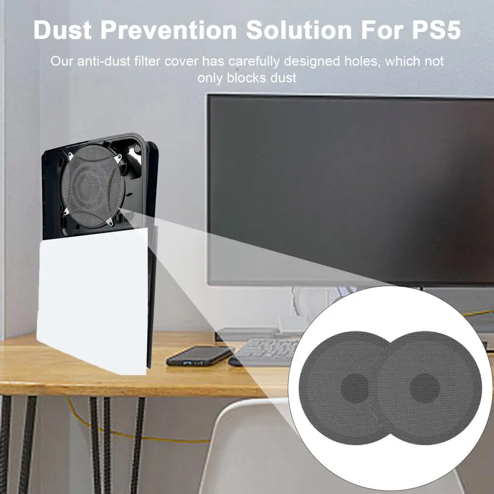 Fan Dust Cover Ps5 Slim Fan Dust Filter Set Dual-layered Anti-dust Covers Easy Installation Washable Filters Custom for Ultimate