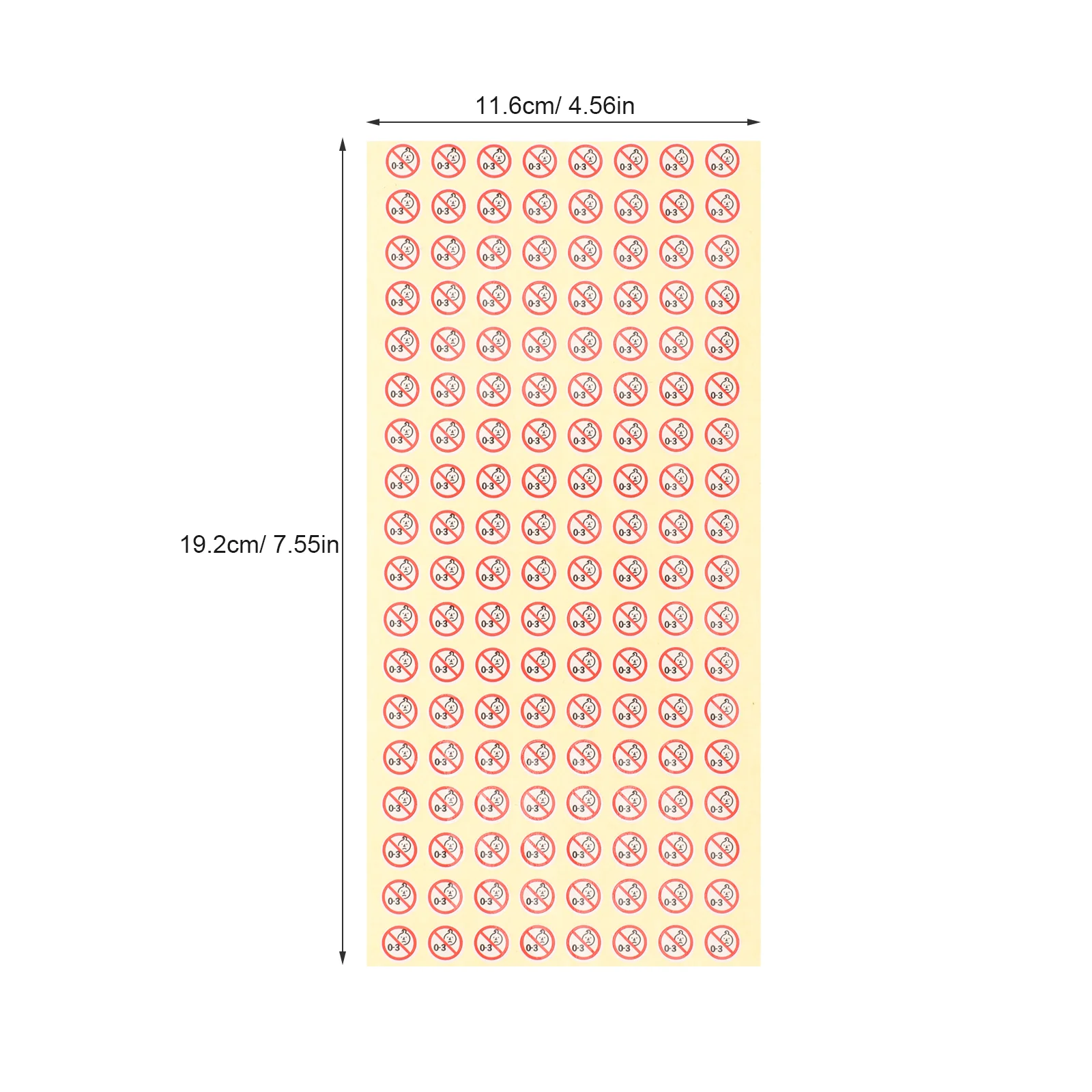 1000 ชิ้นที่มีสีสัน 0-3 ปีเด็กห้ามป้าย Self - กาวของเล่นอาหาร 1000 ชิ้น (0-3 ปี) สติกเกอร์สติกเกอร์