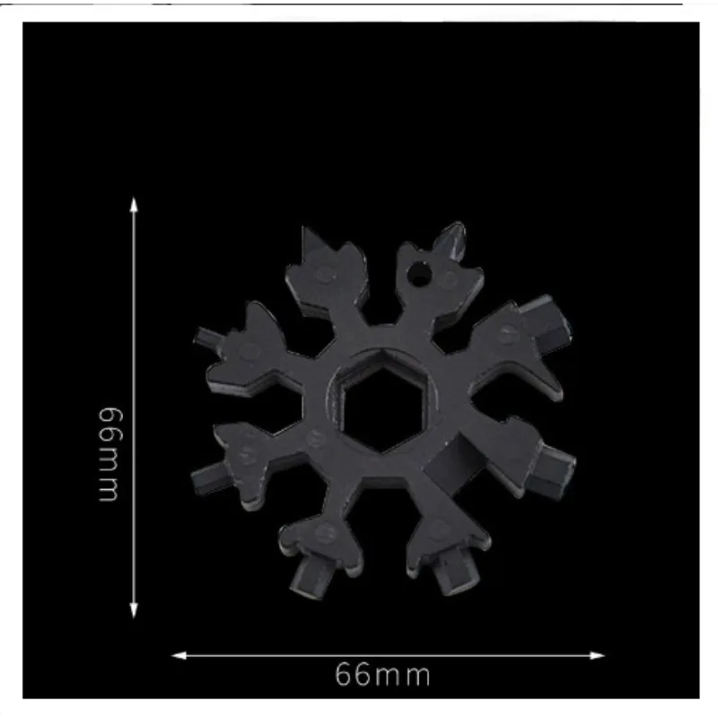 Multifunctional Snowflake Wrench Keychain Portable Hexagon High Carbon Steel Octagonal Mini Wrench Universal Tool