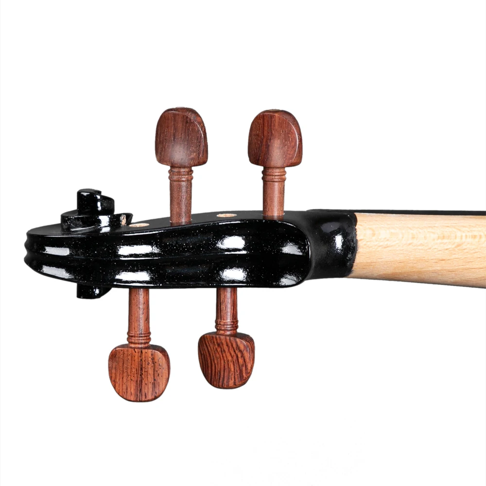 Tamanho completo preto fosco 4/4 painel de abeto conjunto de violino de madeira com caso arco resina 4 cordas ombro resto turner pano de limpeza