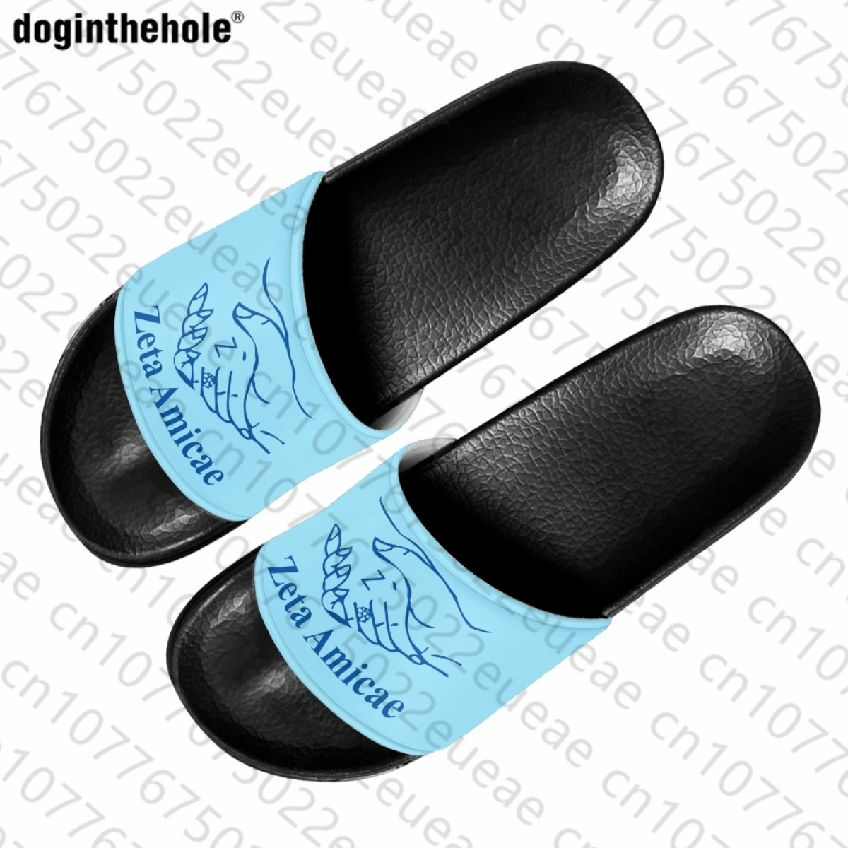 Doginthehole Summer Women Outdoor Slippers Fashion Trend American Sisterhood Sorority Home Non-slip Slippers Ladies Beach Sandal