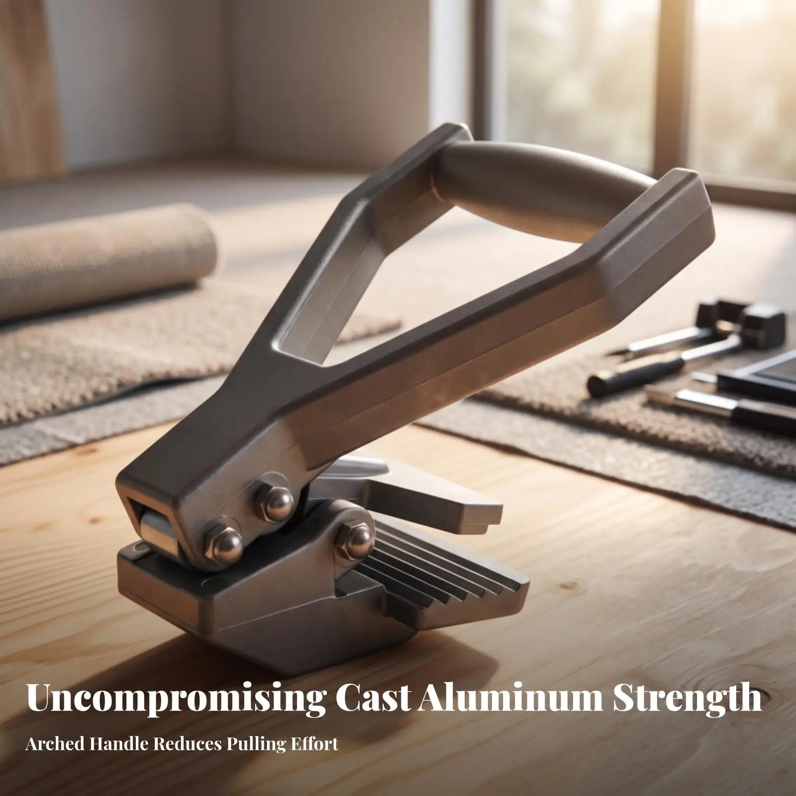 Carpet Ripping Tool Heavy Duty Aluminum Construction Serrated Teeth for Secure Hold and Easy Flooring Tear Up