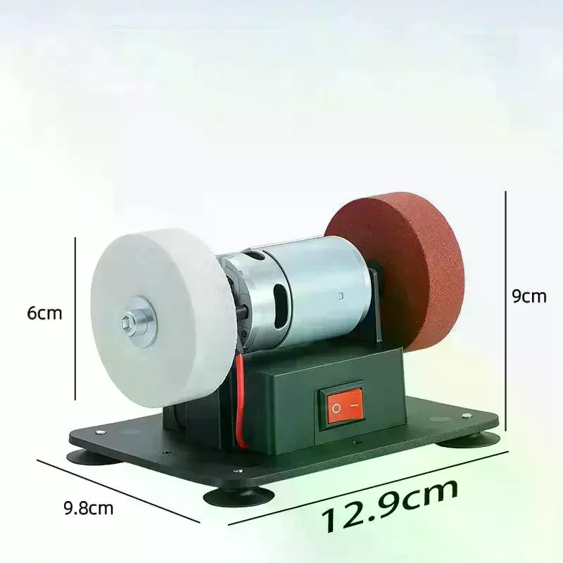 Electric Bench Grinder Sanding Machine Electric Small Sander With 2 Wheels 5 Adjustable Speed For Metal/Jewelry/Knives/Wood 1Pc
