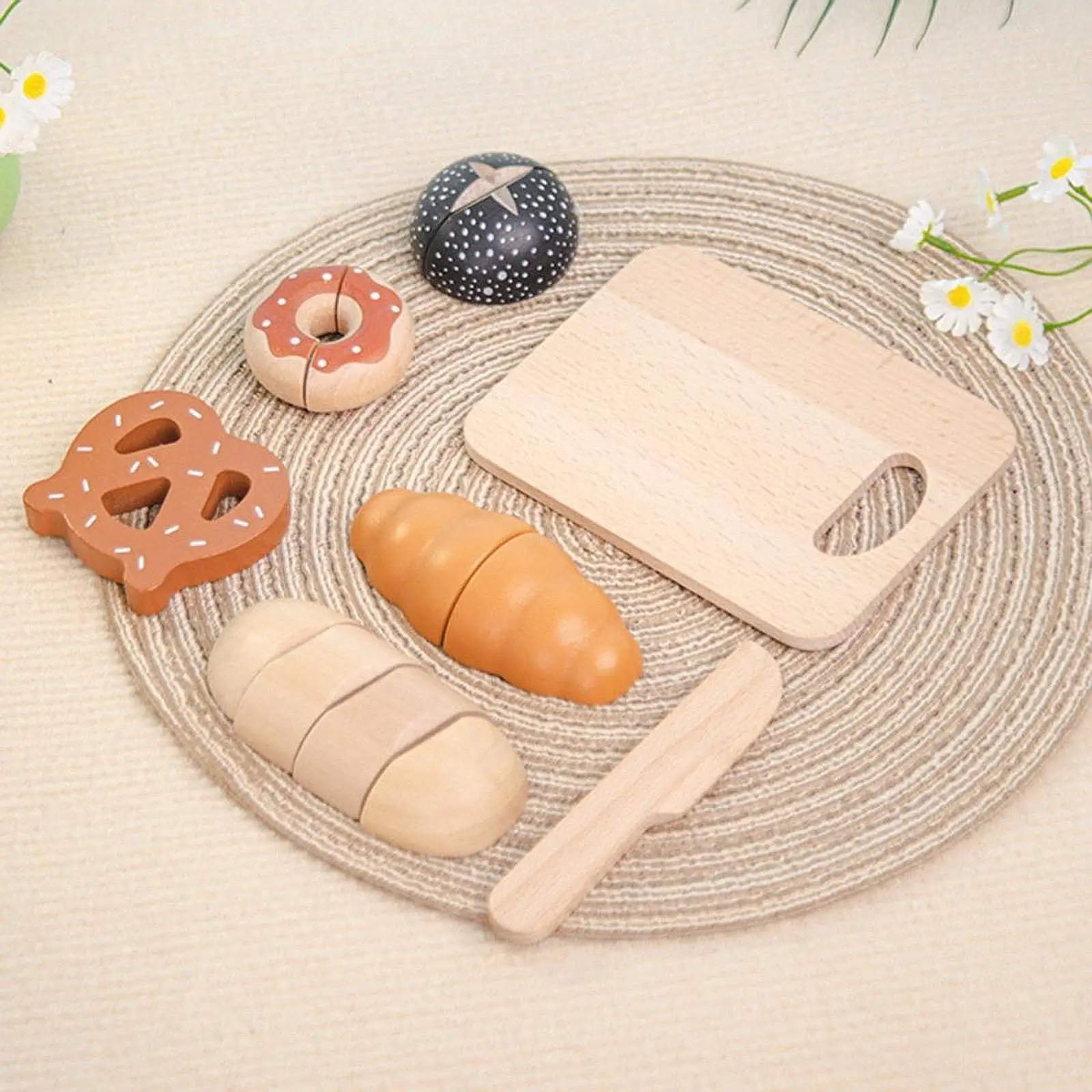 Wooden Toy Kitchen Food Cutting Toys Wooden Food Cutting Toy Set for Kids