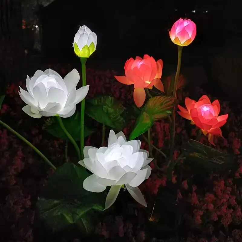 

Solar LED Simulation Lotus Light,Outdoor Waterproof Lawn Lamps,Decoration Landscape Lighting For Garden,Terrace,Yard,Park,Square
