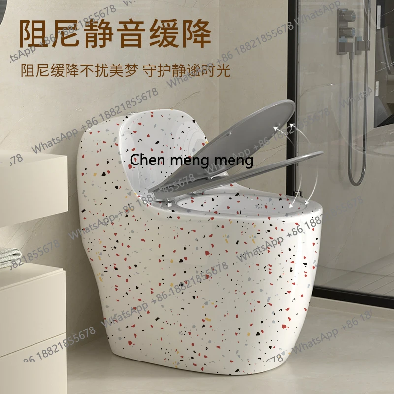 

Creative toilet siphon household ordinary color terrazzo hotel toilet deodorant silent