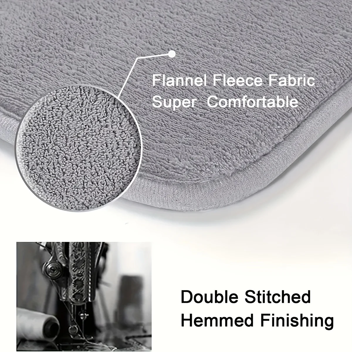 Arched shower room door mat flannel bathroom absorbent mat plush non-slip mat, fan-shaped toilet mat entrance mat