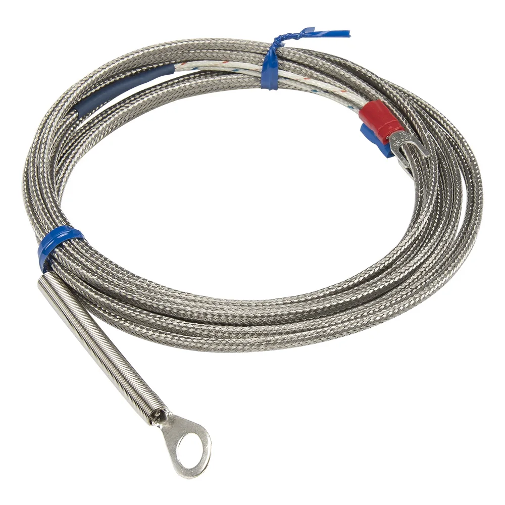 FTARR01 K E J type 3m metal screening cable 4mm 5mm 6mm 14mm diameter hole ring head thermocouple temperature sensor