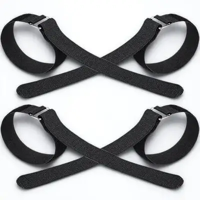 

4pcs Ice Grippers Shoe Straps Anti-Slip Snow Cleats Adjustable Metal Buckle Boot Traction Bands For Climbing Hiking