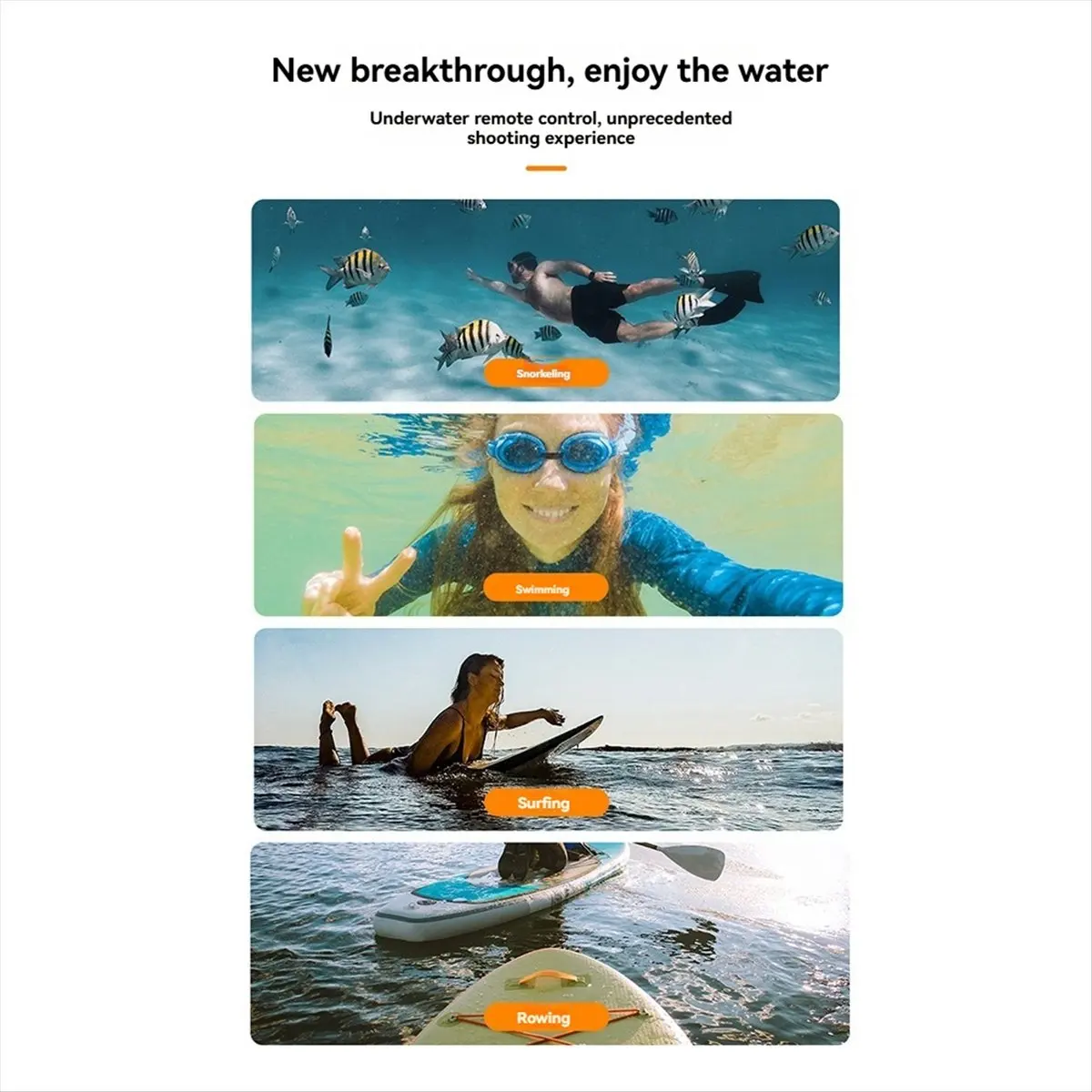 L63A  Selfie Stick Buoyancy Bar Selfie Stick with Hand Strap Wireless Remote Control for 8 9 10 11 12 13