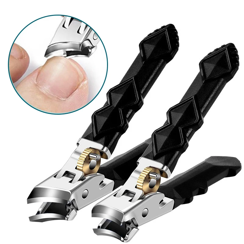 Anti-Splash Nail Clippers Curved Large Opening Thick Toenail Clippers Diagonal Pliers Nail Scissors Household Manicure Tools