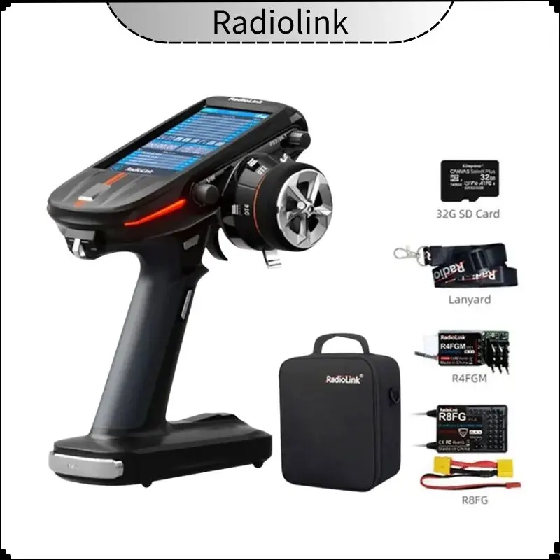 

Radiolink RC8X 2.4G 8CH 4.3inch LCD Touch Screen Transmitter Compatible with TBS CRSF R8FG R4FGM Receiver for RC Car Boat Robot