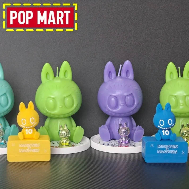 

Оригинальная ароматическая свеча Pop Mart The Monsters Labubu к 10-летию, коллекционная, из соевого воска, в слепой коробке, для декора дома, подарки