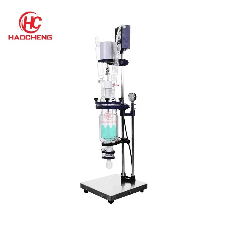 2 l Mini Filter Photocatalytic Pressure Jacketed Reactor Glass