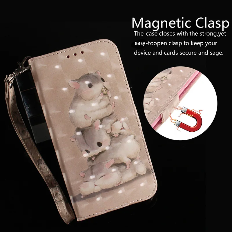 Painted Flip Leather Magnetic Case For Samsung Galaxy A57 A56 A55 A54 a53 A52S a42 A36 A35 A34 A33 A32 4G 5G Phone Cover