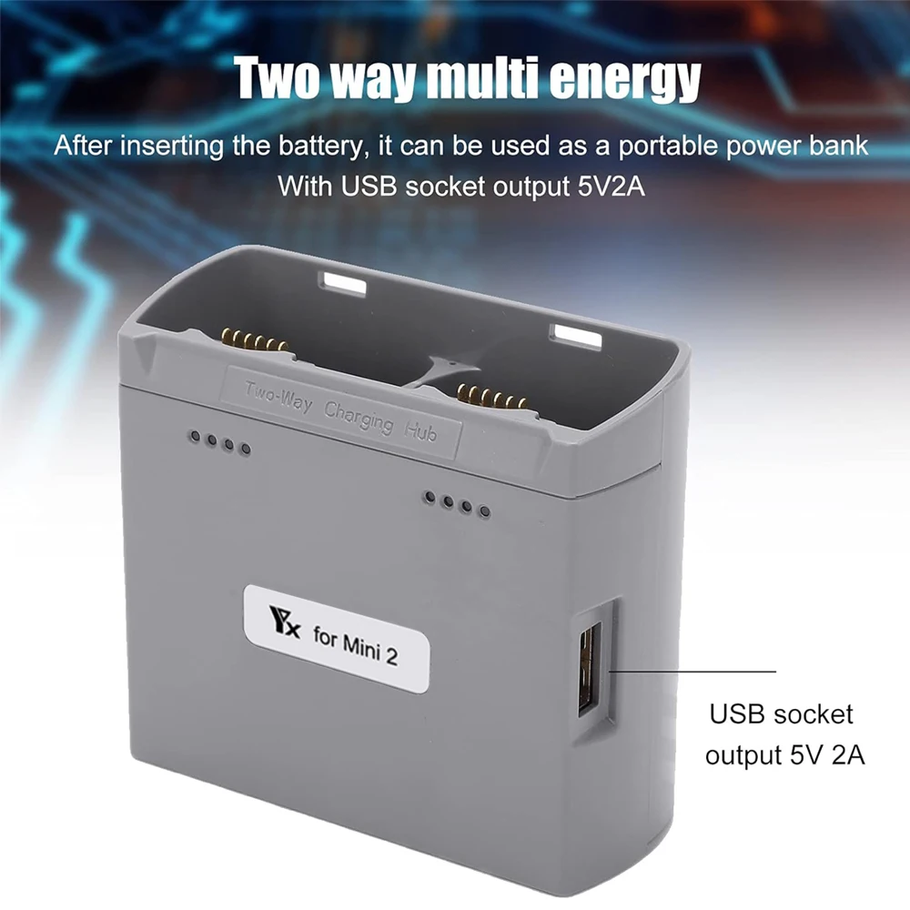 Battery Charger for DJI Mavic Mini SE/Mavic Mini 2 Drone Battery Charging Hub Fast Smart Battery Charger with USB Port
