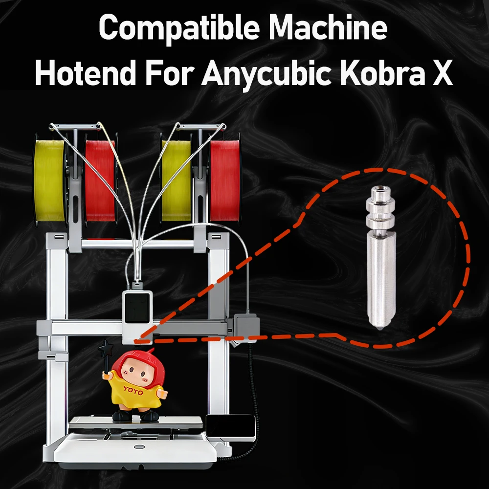 Für Anycubic Kobra X/Kobra 4 Schnellwechsel-Heißend-Düse aus gehärtetem Stahl 0,25/0,4/0,6/0,8 mm Kobra X 3D-Drucker-Teil – Detail 6