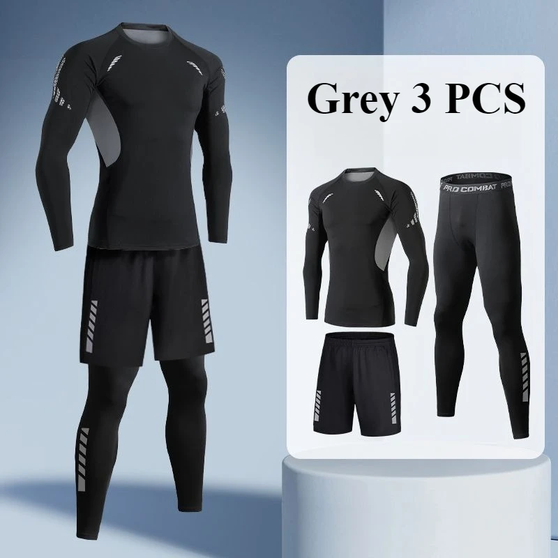 

2025 Autumn Running Sets 2-3 PCS for Men Fitness Wear Jogging Set Quick Dry Technology Gym Outdoor Sports Clothing Activities