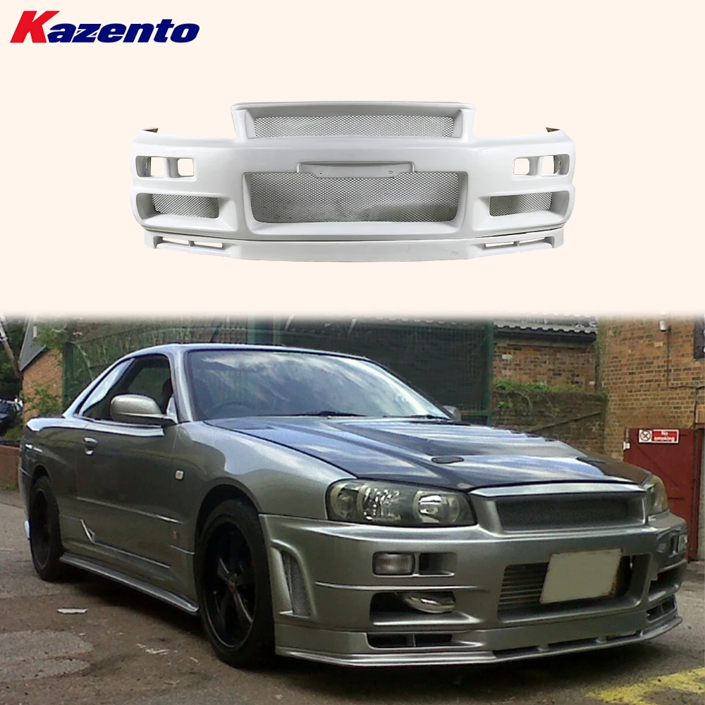 

Для Skyline R34 GTR NIS Тип стекловолокна ZTune Передний бампер с нижней губкой (перевозка в океане выгодно, добро пожаловать в побег)