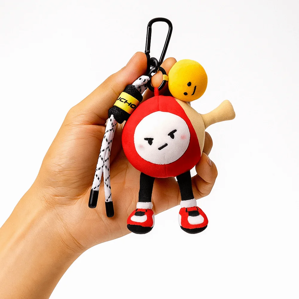 PP Cotton Plush Table Tennis Plush Toy Fluffy Comfortable Table Tennis Doll Pendant Cartoon Collection Sports Plush Keychain