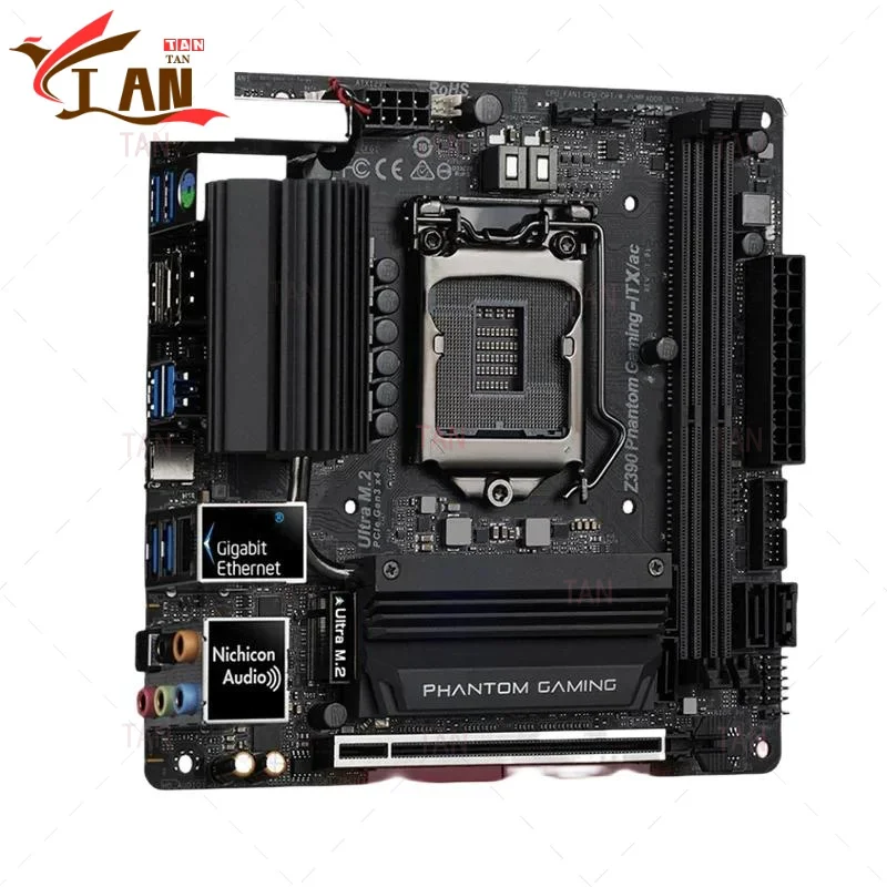 

Материнская плата для ASROCK Z390 PHANTOM GAMING-ITX/AC, 64 ГБ, HDMI M.2 LGA 1151 DDR4 Mini-ITX Z390, материнская плата, 100% протестирована, полностью работает TAN