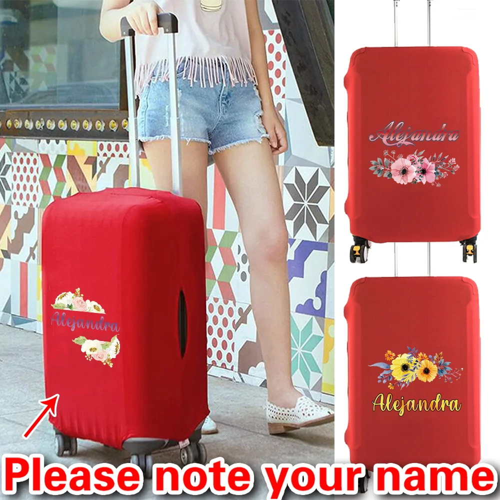 Personalized Customized Elastic Thickened Simple Printed Pattern Protective Cover Scratch-resistant Travel Trunk Lid.