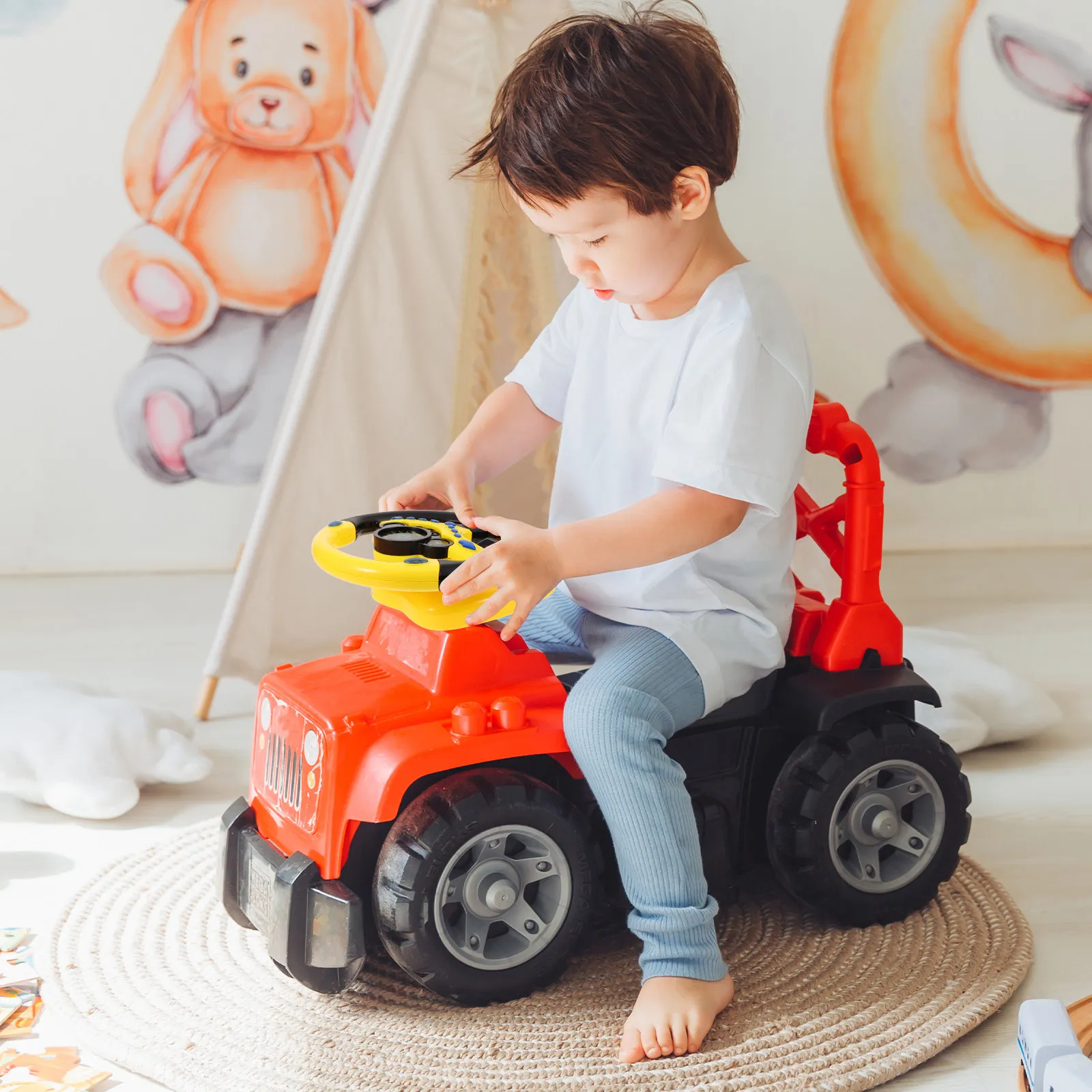 

Car Steering Wheel Swing Simulated 360 Degree Rotation Music Suction Base Kids Driving Play Equipment Children Steering Wheel