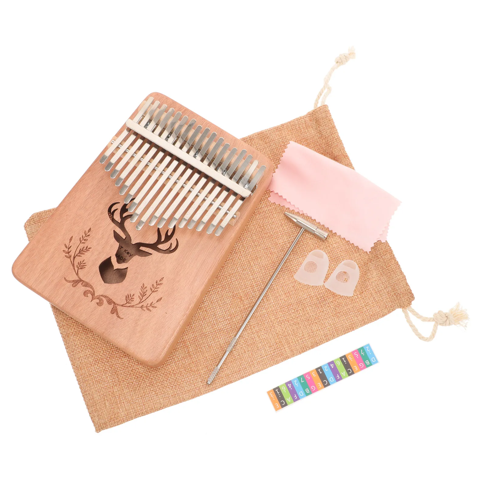 

Thumb Kids Musical Instruments Portable Mbira Adult Piano Finger 17 Keys Child Wooden Square Hand