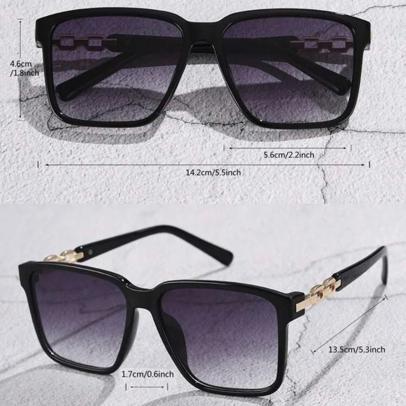 أزياء المرأة النظارات الشمسية مربع نمط نظارات شمسية اكسسوارات التدرج عدسة المضادة للأشعة فوق البنفسجية 400 العلامة التجارية الفاخرة كوة النظارات الإناث #6