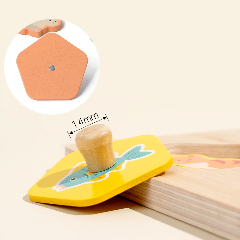 1pcs Children's Hand Scratch Board 3D Puzzle Food Pairing Wooden Toys for  Kids Baby Montessori Early Education Puzzle Toy