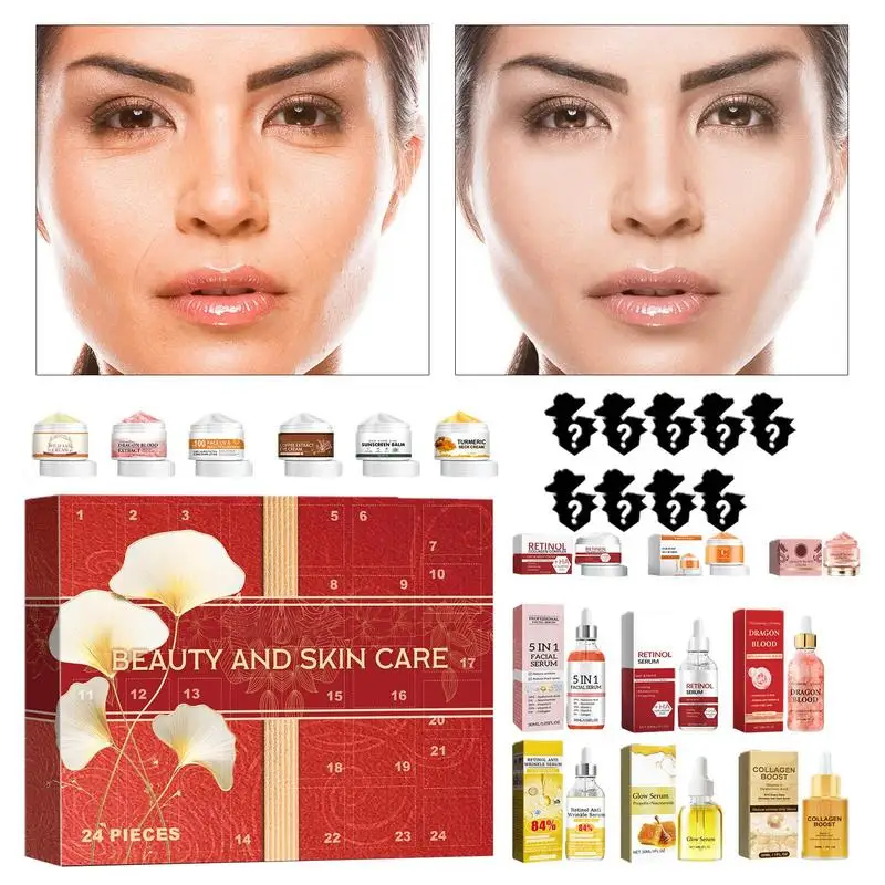 Advent Calendar Skincare Christmas Advent Calendar Skin Care Set 2024 Christmas Countdown Calendar For Women Skin Care