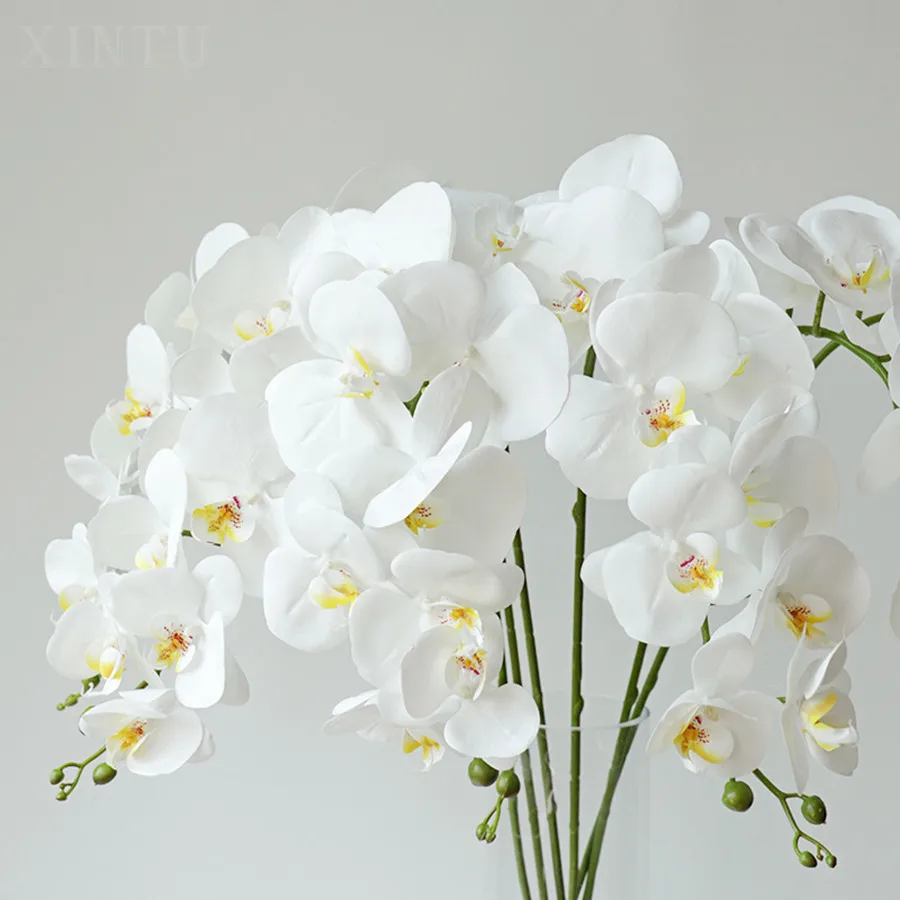 3PCS moisturising artificial plant overglued phalaenopsis orchids for home, wedding, party and all kinds of holiday decorations