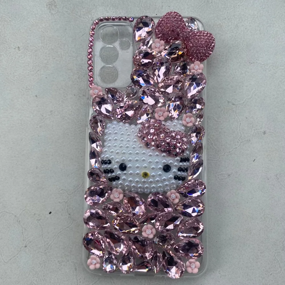 Hello Kitty Strass-Schleife, luxuriöse Glitzerhülle für One Plus 15 13 13T 13R 13S 12 12R 11 11R 10Pro 10T 9 Pro 8 8T 7 Pro 6 5 3 – Detail 7